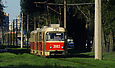 Tatra-T3SU #3003-3004 3-го маршрута на улице Полтавский Шлях