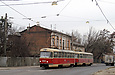 Tatra-T3SU #3003-3004 3-го маршрута на улице Грековской возле Ващенковского переулка