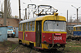 Tatra-T3SU #3004 на маневрах в Октябрьском трамвайном депо