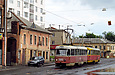 Tatra-T3SU #3005-3006 3-го маршрута на улице Грековской в районе Ващенковского переулка