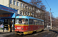 Tatra-T3SU #3007 20-го маршрута на улице Клочковской перед перекрестком со спуском Пассионарии