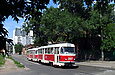Tatra-T3SU #3007-3008 3-го маршрута на улице Грековской возле улицы Рыбасовской