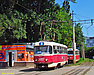 Tatra-T3SU #3007 27-го маршрута на улице Героев Труда возле остановки "Салтовский рынок"