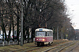 Tatra-T3SU #3007 12-го маршрута на улице Сумской в районе остановки "Детская железная дорога"