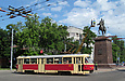 Tatra-T3SU #3007 12-го маршрута на проспекте Независимости на перекрестке с проспектом Науки