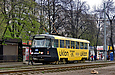 Tatra-T3SUCS #3008 6-го маршрута на Салтовском шоссе отправился от остановки "Улица Руслана Плоходька"