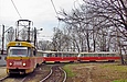 Tatra-T3SU #3009-3010 3-го маршрута на конечной станции "Новожаново"
