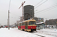 Tatra-T3SU #3010 20-го маршрута на улице Клочковской возле перекрестка с улицей Павловской