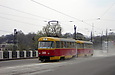 Tatra-T3SU #3011-3012 3-го маршрута на путепроводе им. Магомета Караева