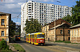 Tatra-T3SU #3013-3014 3-го маршрута на улице Грековской