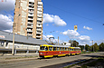 Tatra-T3SU #3013-3014 3-го маршрута на улице Октябрьской Революции