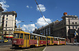 Tatra-T3SU #3013-3014 3-го маршрута на Павловской площади