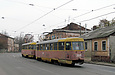 Tatra-T3SU #3013-3014 3-го маршрута на улице Грековской в районе Ващенковского переулка