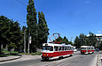 Tatra-T3SUCS #3014 и Tatra-T3SU #465 20-го маршрута в Лосевском переулке