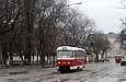 Tatra-T3SUCS #3020 20-го маршрута на улице Большой Панасовской в районе Резниковского переулка