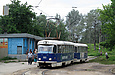 Tatra-T3SU #3021-3022 3-го маршрута на конечной станции "Новожаново"