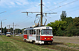 Tatra-T3SUCS #3021 6-го маршрута на Салтовском шоссе в районе улицы Дмитрия Донского
