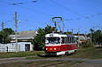 Tatra-T3SUCS #3022 28-го маршрута на улице Академика Павлова в районе остановки "Сабурова дача"