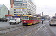 Tatra-T3SU #3023-3024 на перекрестке улиц Полтавский шлях и Красноармейской