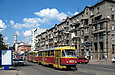 Tatra-T3SU #3023-3024 3-го маршрута на улице Университетской возле Рыбной площади