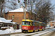 Tatra-T3SU #3025-3026 3-го маршрута в переулке Рыбасовском
