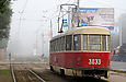 Tatra-T3SU #3033 20-го маршрута на улице Клочковской возле перекрестка с улицей Тобольской