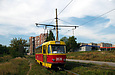 Tatra-T3SU #3036 20-го маршрута на улице Клочковской в районе Алексеевской балки