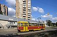 Tatra-T3SU #3036 27-го маршрута на улице Октябрьской Революции в районе остановки "Октябрьское трамвайное депо"