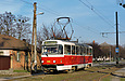 Tatra-T3-ВПСт #3039 6-го маршрута на Салтовском шоссе в районе улицы Каунасской