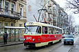 Tatra-T3SU #3042 7-го маршрута на улице Пушкинской в районе площади Поэзии