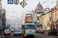 Tatra-T3SU #3042 6-го маршрута на улице Полтавский Шлях возле перекрестка с улицей Дмитриевской