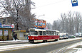 Tatra-T3SUCS #3042 7-го маршрута на улице Москалевской в районе улицы Академика Богомольца