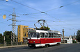 Tatra-T3SUCS #3042 6-го маршрута на улице Гольдберговской следует по Заиковскому путепроводу
