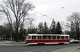 Tatra-T3SUCS #3042 6-го маршрута поворачивает с улицы Академика Павлова на Московский проспект