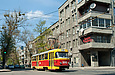 Tatra-T3SU #3045 12-го маршрута на перекрестке улиц Маяковского и Сумской
