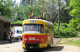 Tatra-T3SU #3045 12-го маршрута на конечной "Новожаново"