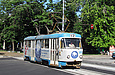 Tatra-T3SU #3045 12-го маршрута на проспекте Правды на перекрестке с проспектом Ленина