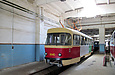 Tatra-T3SU #3045 в производственном корпусе Октябрьского трамвайного депо