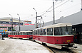 Tatra-T3 #3050 1-го маршрута и #3049 6-го маршрута на конечной "Южный вокзал"