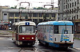 Tatra-T3 #3050 1-го маршрута и #3049 7-го маршрута на РК "Южный вокзал"