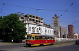 Tatra-T3SU #3051 20-го маршрута на улице Красноармейской на перекрестке с улицей Чеботарской