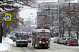 Tatra-T3SUCS #3053 20-го маршрута и БАЗ-А079.14 гос.# AX0669AA 302-го маршрута на улице Котляра возле улицы Коцарской
