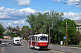 Tatra-T3A #3057 27-го маршрута на улице Москалевской поднимается на Основянский мост