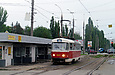 Tatra-T3A #3057 6-го маршрута на улице Академика Павлова перед отправлением от остановки "Сабурова дача"
