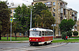 Tatra-T3A #3057 8-го маршрута на улице Плехановской на перекрёстке с улицей Полевой