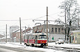 Tatra-T3SUCS #3062 27-го маршрута на улице Москалевской напротив переулка Пахаря