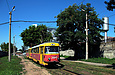 Tatra-T3SU #3064-3065 6-го маршрута в Салтовском переулке в районе улицы Академика Павлова