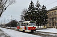 Tatra-T3SU #3064 6-го маршрута на Салтовском шоссе в районе улицы Артема Веделя
