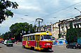 Tatra-T3SU #3066 маршрута 27-Б на улице Октябрьской Революции в районе улицы 1-й Конной Армии