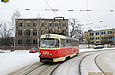 Tatra-T3SU #3068 12-го маршрута в Лосевском переулке